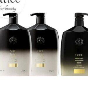 Oribe Gold Lust Set - Shampoo, Conditioner and Transformative Masque, W/Pumps